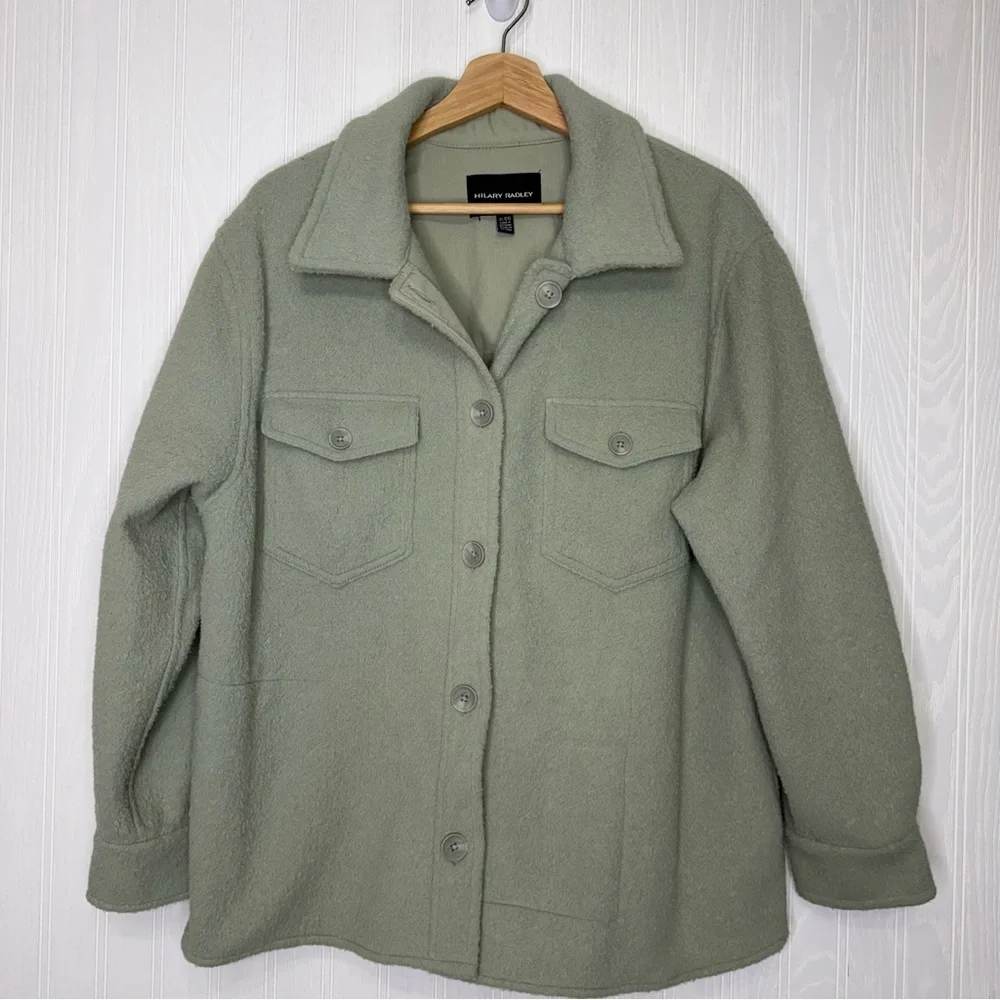Hilary Radley mint green button up Shacket size XL - Picture 2 of 9